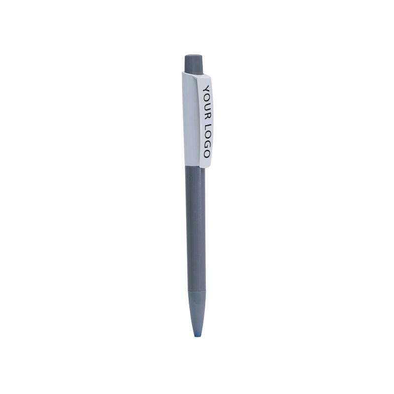 Grey Color Retractable Ballpoint Pen With Barrel